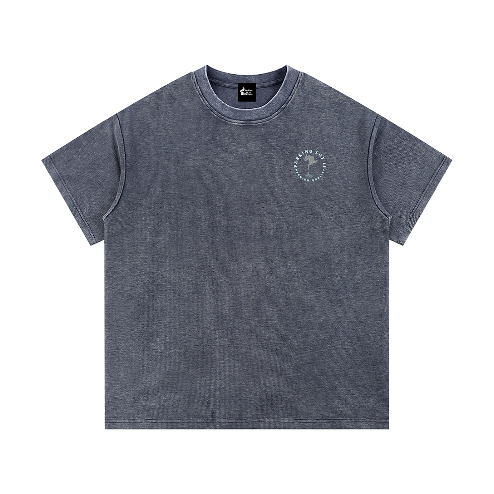 Thumbnail: The Lot - PL13 OG LOGO - Mineral Wash Waffle Knit T-Shirt