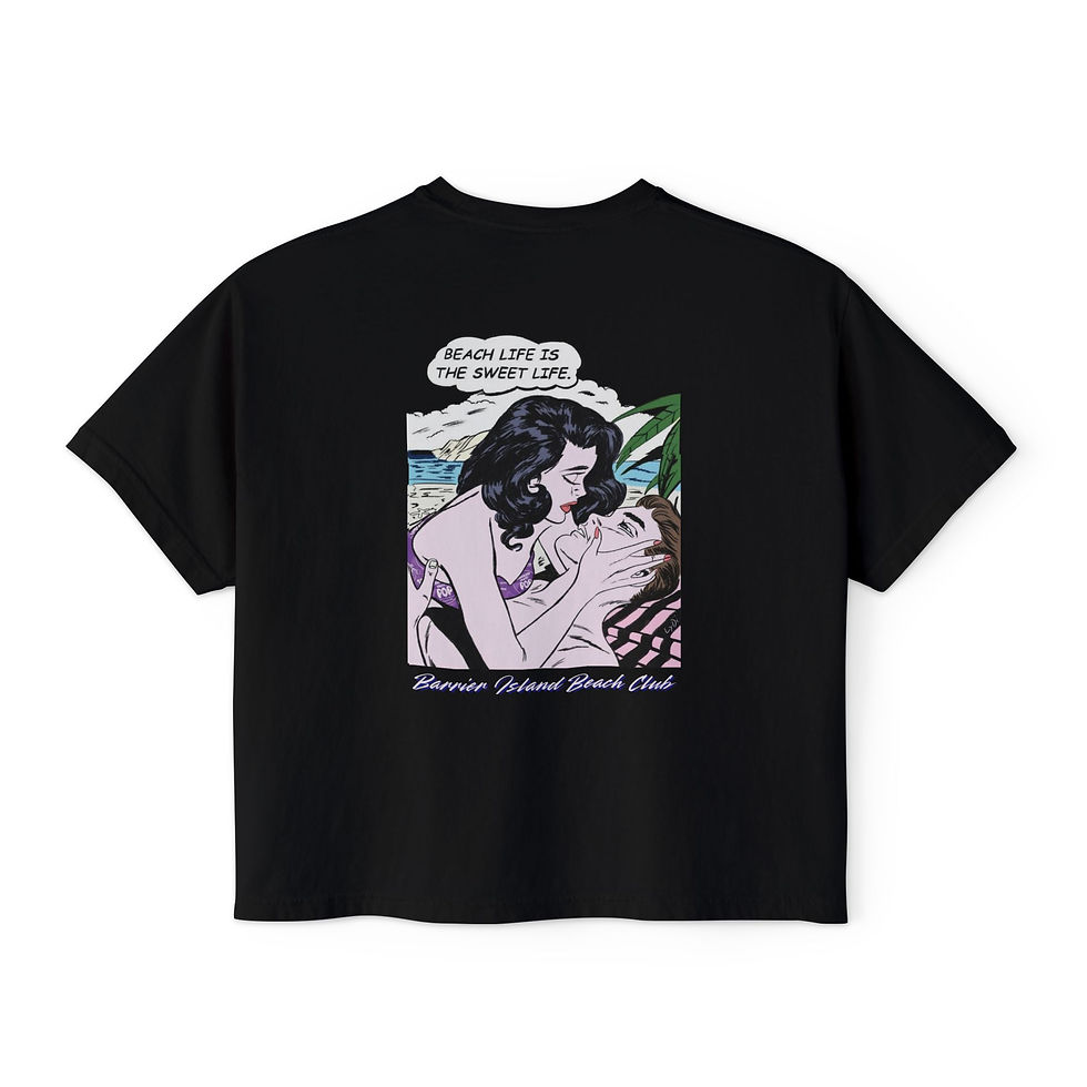 Thumbnail: The Lot - Women’s Boxy Tee - Beach Life Is The Sweet Life - CC TEE