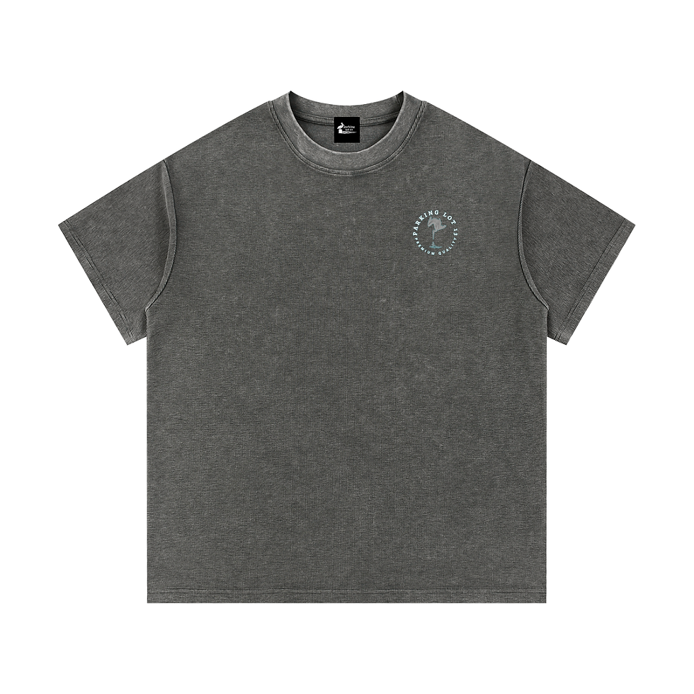 Thumbnail: The Lot - PL13 OG LOGO - Mineral Wash Waffle Knit T-Shirt