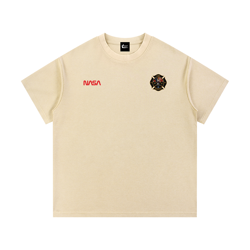 Thumbnail: Fire - Tortoise KSCFR - Mineral Wash Waffle Knit T-Shirt