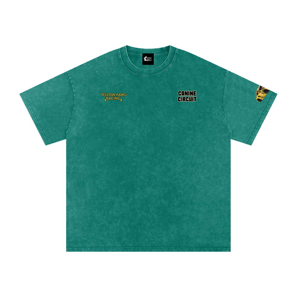 Thumbnail: Canine Circuit - YFR - Porschá -  Washed Oversized Cotton T-Shirt
