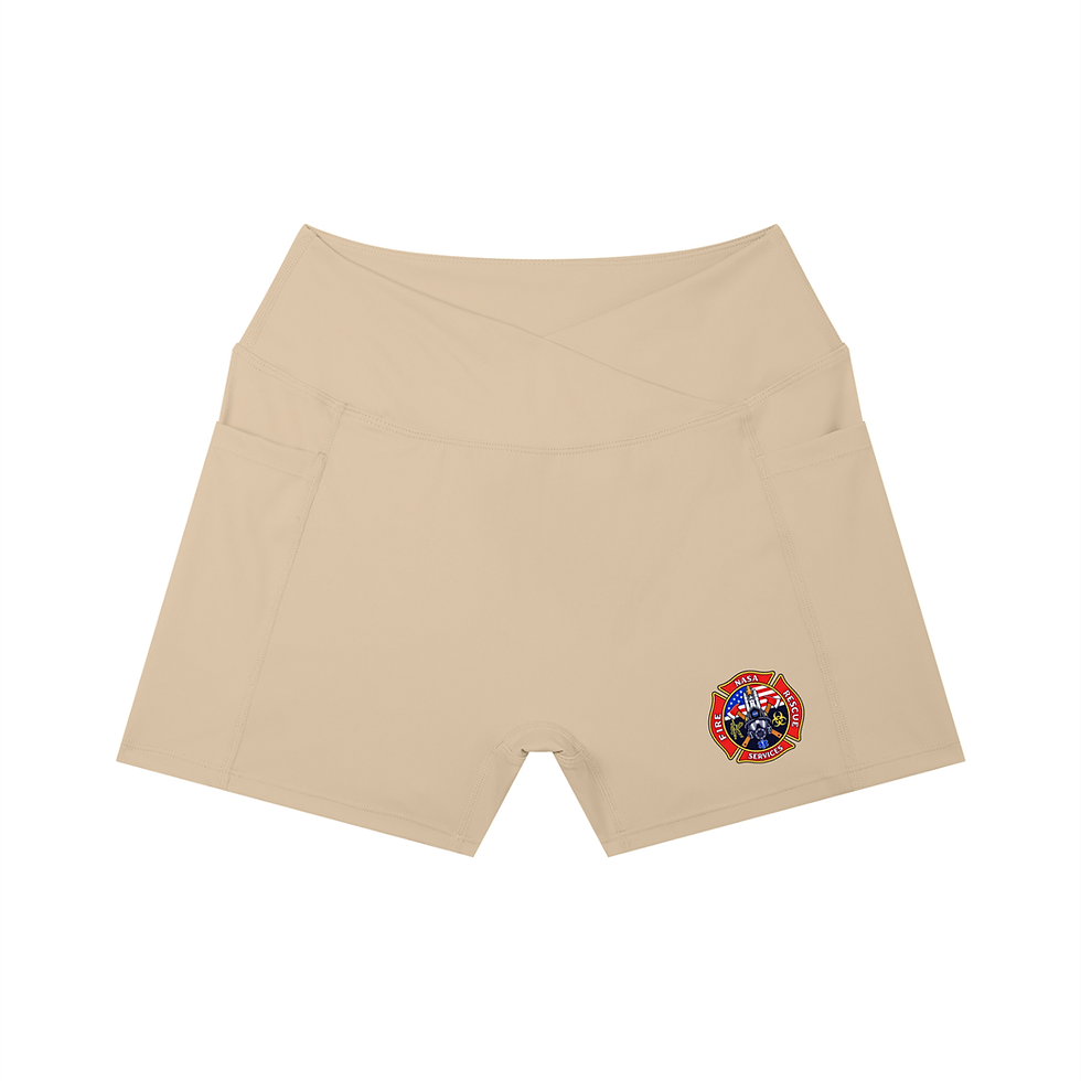 Thumbnail: Fire (W) - KSCFR - Women’s High Rise Pocket Yoga Shorts