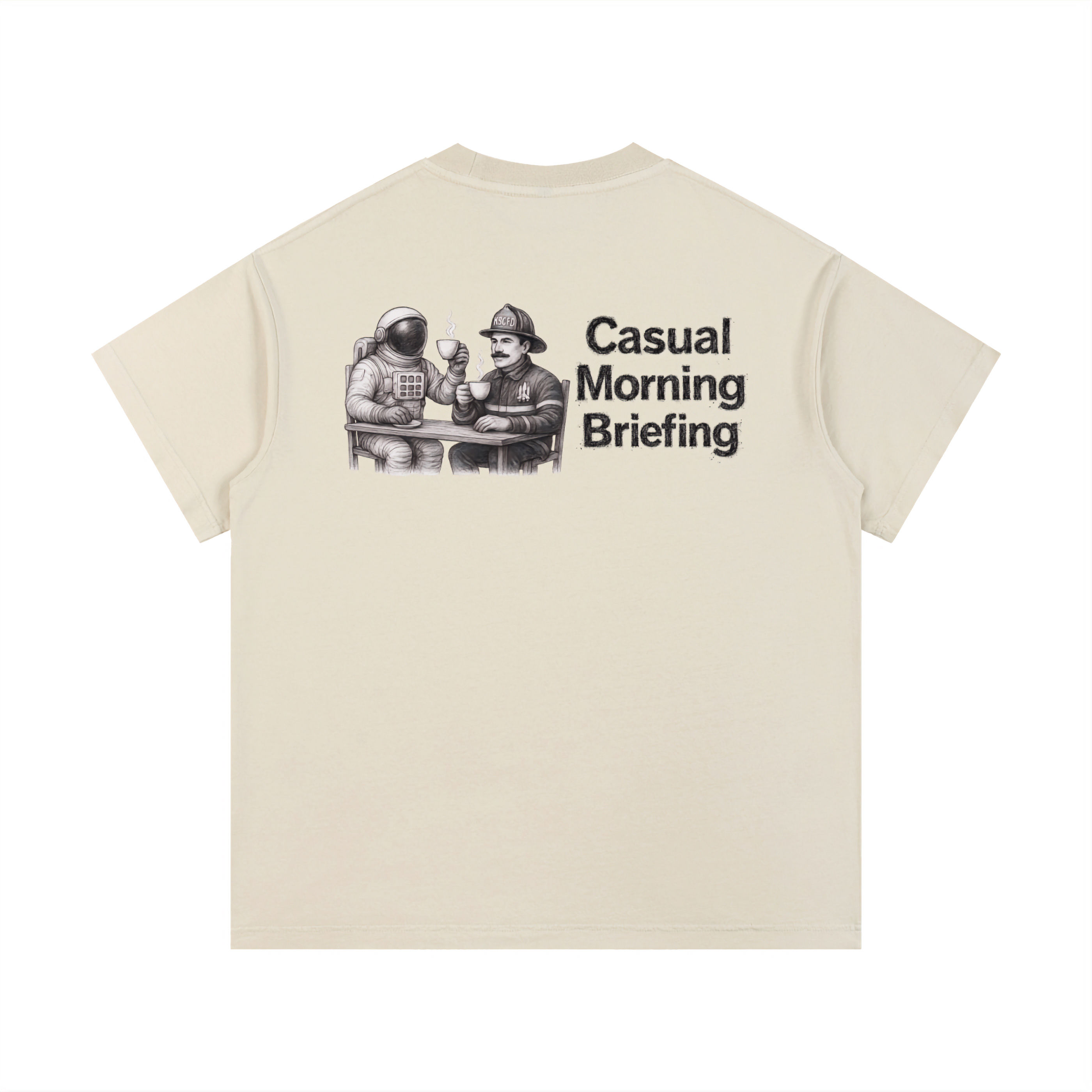 Fire - Casual Morning - Vintage Wash Cotton T-Shirt