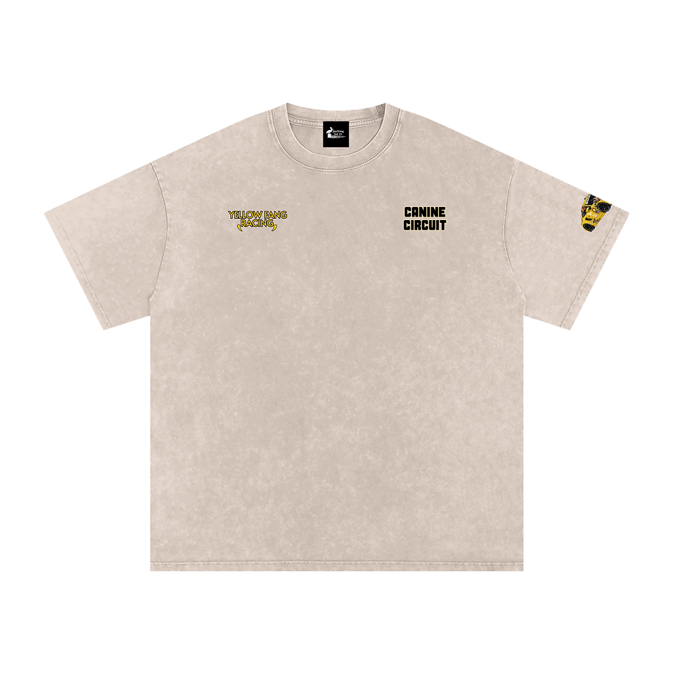 Thumbnail: Canine Circuit - YFR - Porschá -  Washed Oversized Cotton T-Shirt