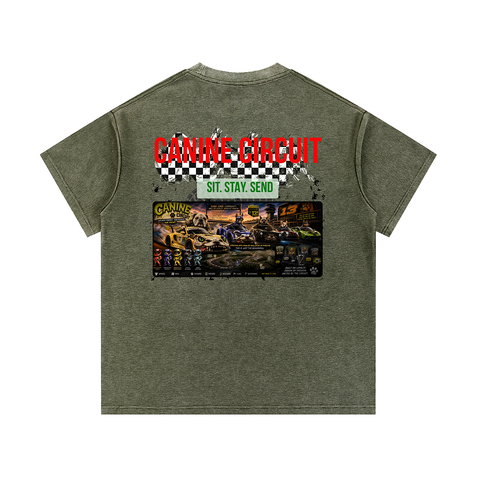 Thumbnail: Canine Circuit YFR - Mineral Wash Waffle Knit T-Shirt