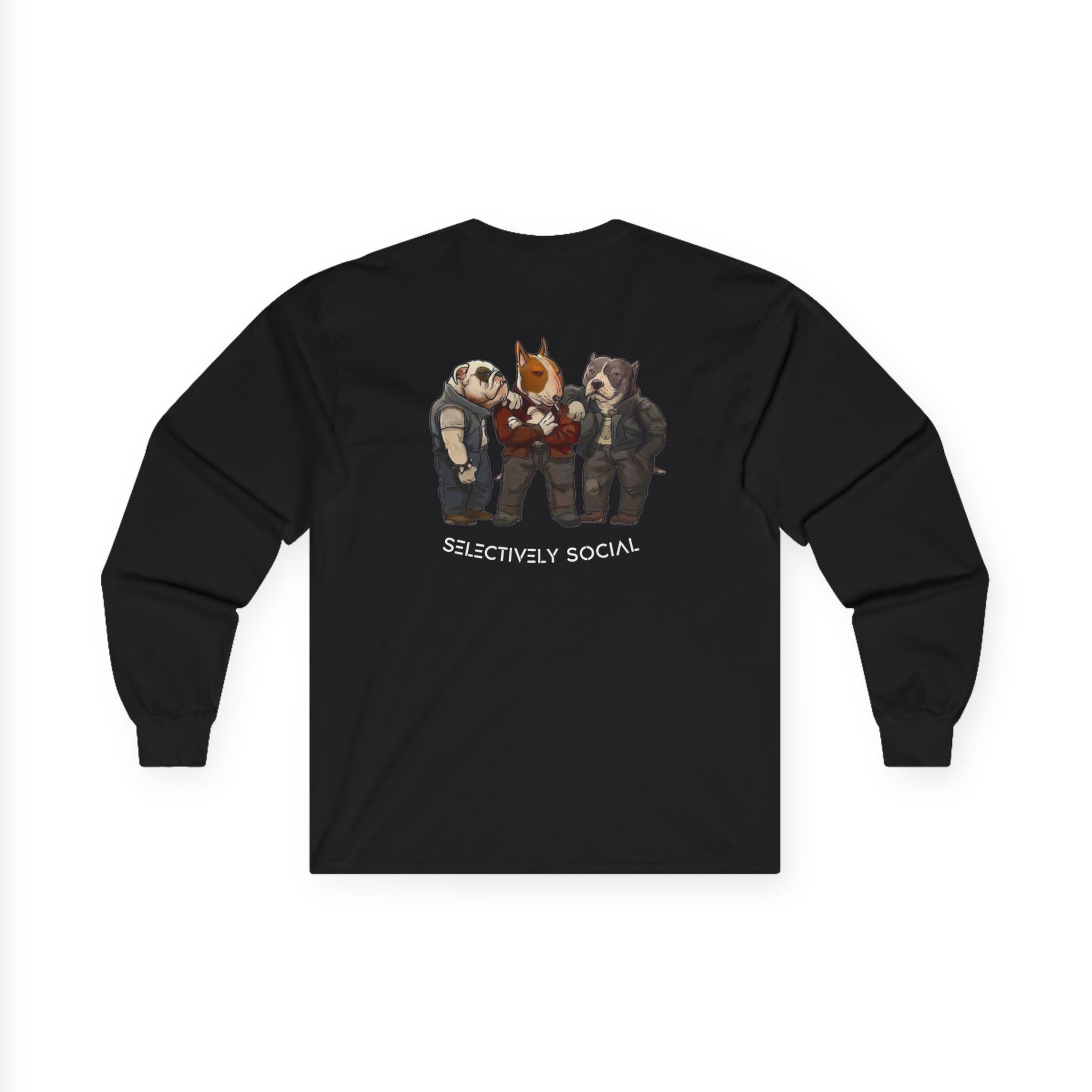 The Lot - Selectively Social Long Sleeve Tee — Cozy Dogs Animal Crew Design