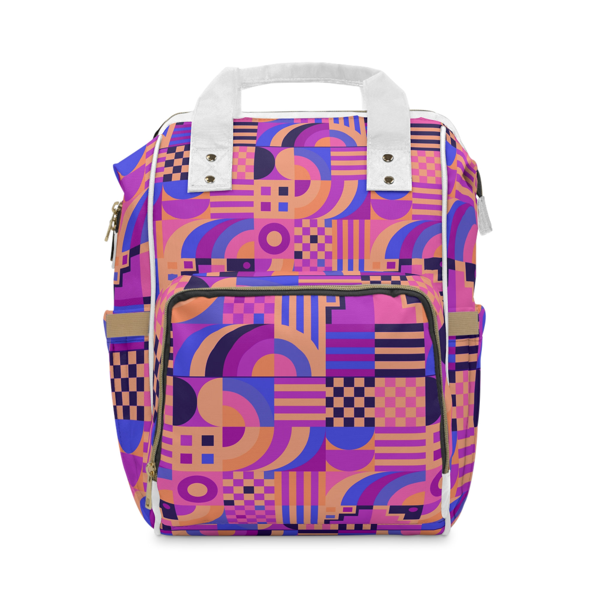 The Lot - Diaper Backpack — Colorful Geometric Baby Bag with Multiple Pockets