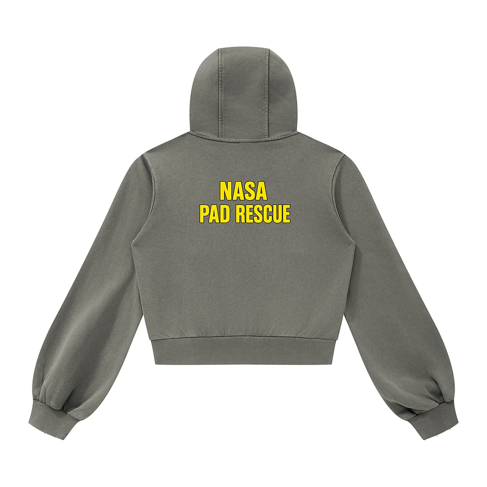 Thumbnail: Fire (W) - Astronaut Rescue - Women’s Vintage Wash Full Zip Hoodie