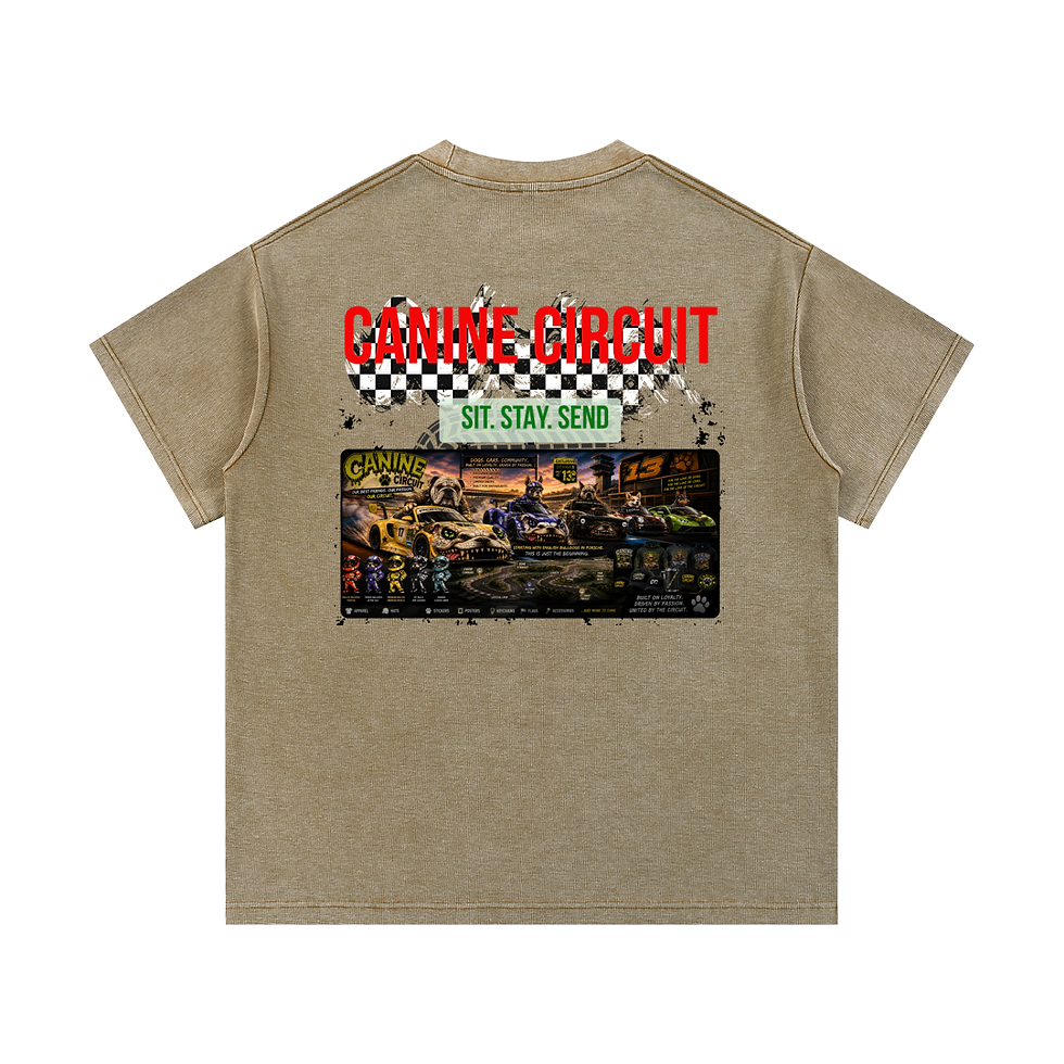 Thumbnail: Canine Circuit YFR - Mineral Wash Waffle Knit T-Shirt