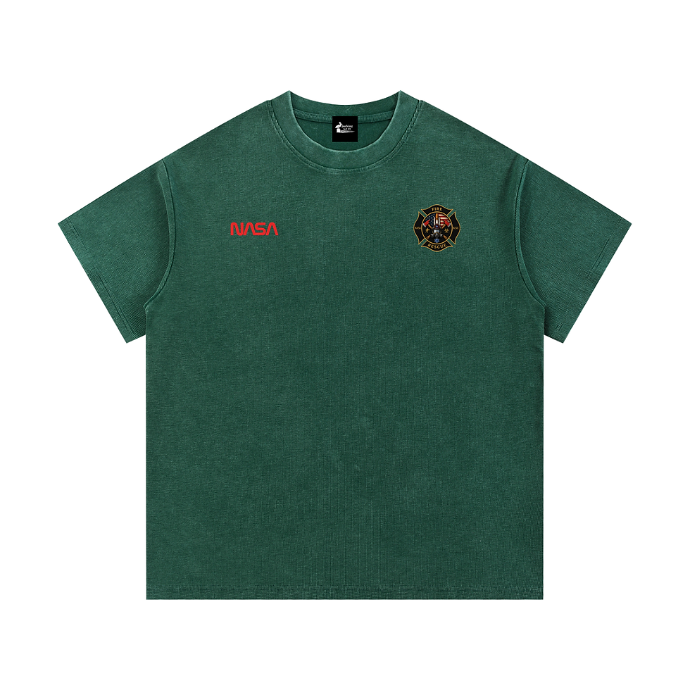 Thumbnail: Fire - Tortoise KSCFR - Mineral Wash Waffle Knit T-Shirt