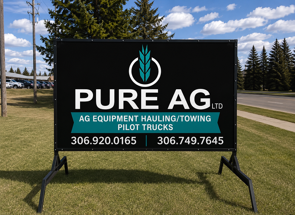 pure ag Melfort prairie signage