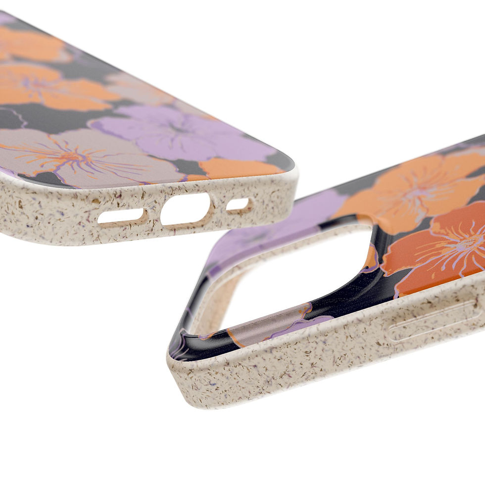 Thumbnail: Eco-Friendly Phone Case Hibiscus Floral - Moontide  - Biodegradable & Stylish