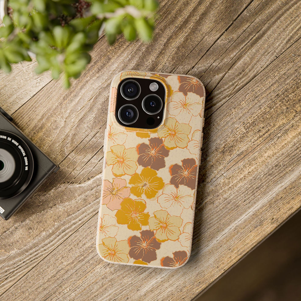 Thumbnail: Eco-Friendly Hibiscus - Cinnamon Kiss Phone Case,  Biodegradable.