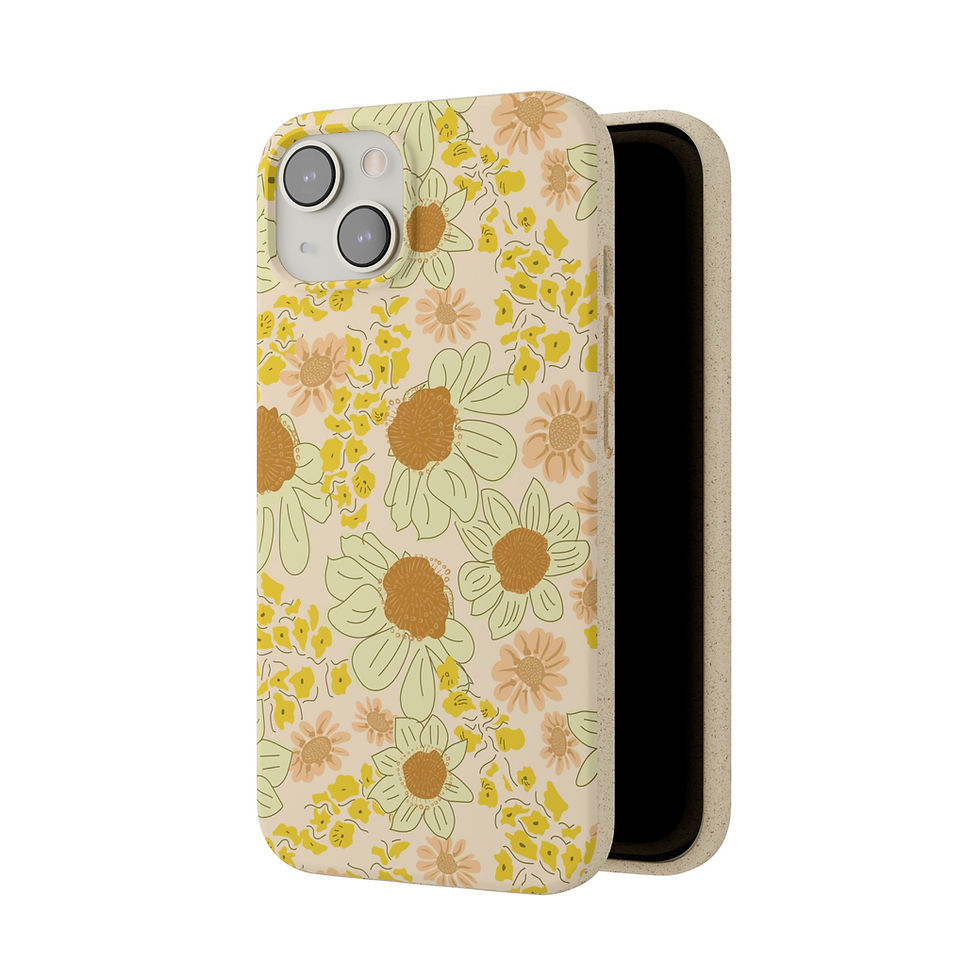 Thumbnail: Eco-Friendly Sass Floral -Sunrise, Biodegradable Phone Case