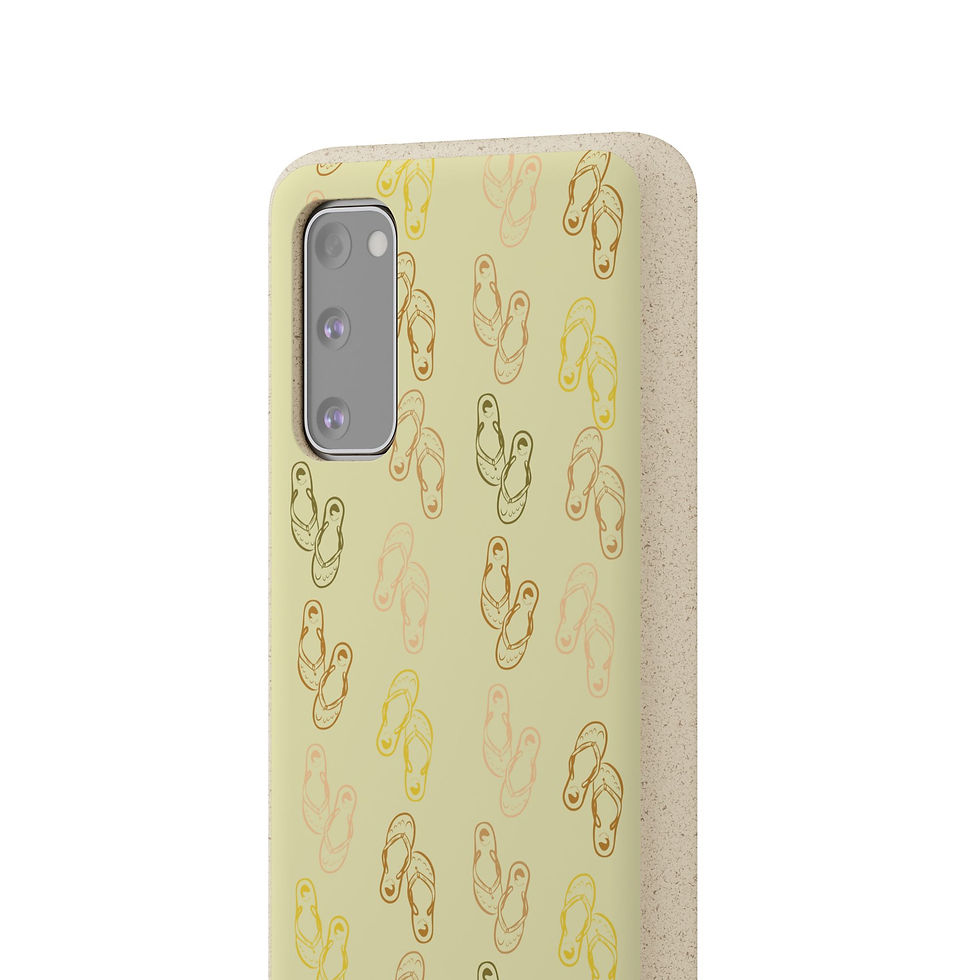 Thumbnail: Eco-Friendly Ten Toes -Sunrise Phone Case, Fun Flip-Flop Design, Beach, Summer