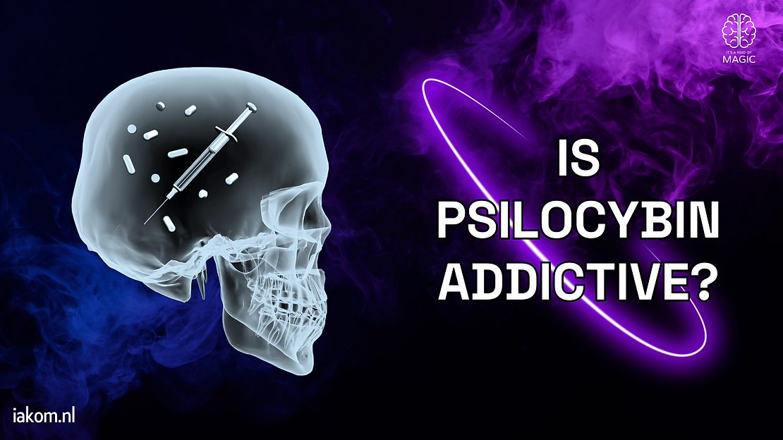 Brain with needle and drugs showing addiction