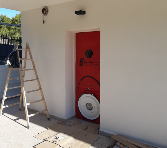 Instalación equipo Blower Door