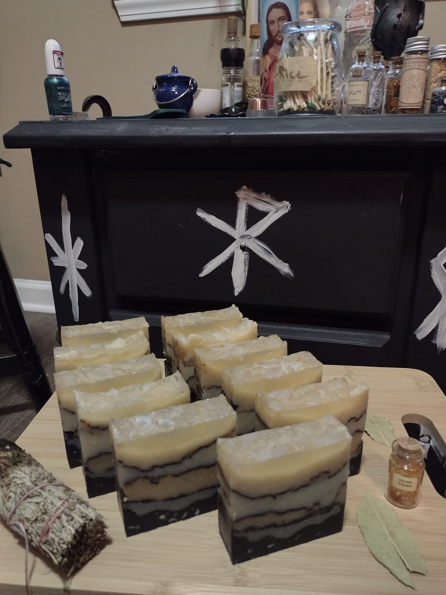 Citrine Crystal Soap scented with Lemongrass