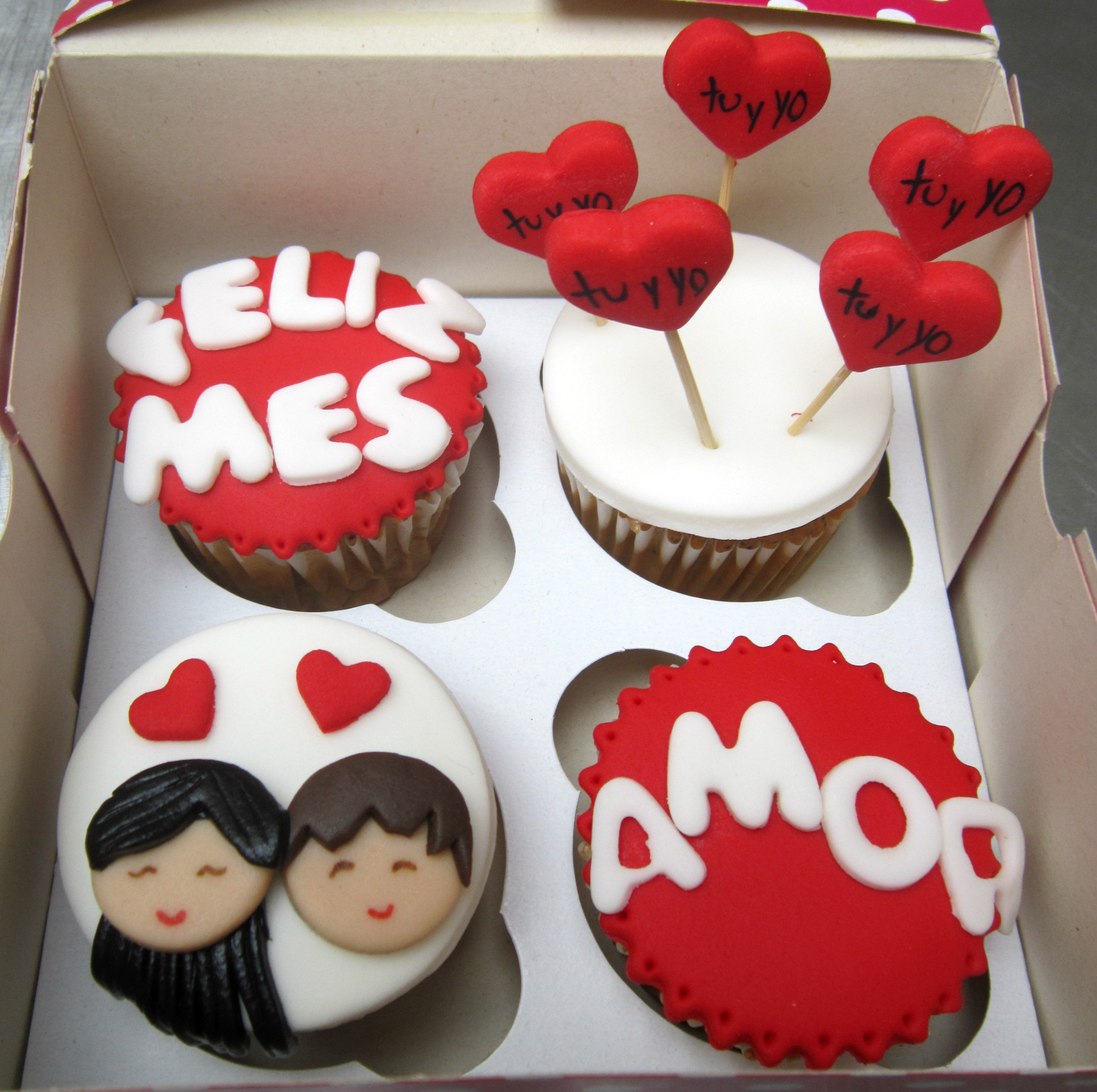 Cupcakes Feliz Mes Amor