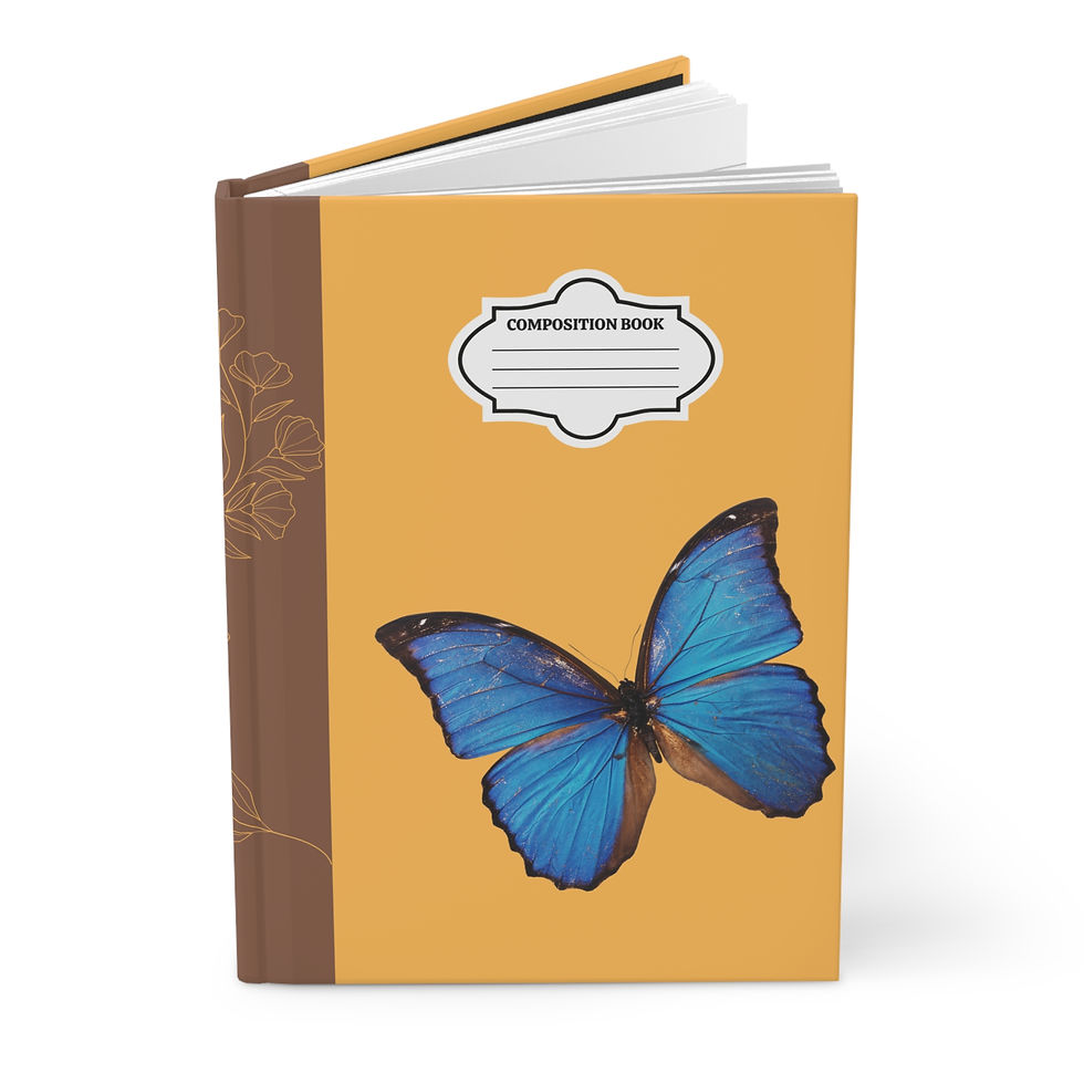 Thumbnail: Menelaus Blue Morpho | Small Hardcover Journal 8"x5.5"