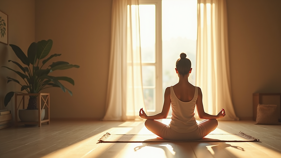 Close-up of mindfulness practice