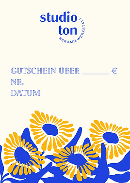 Studio Ton Keramikwerkstatt Gutschein gelb
