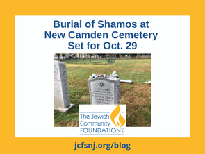 Burial of Shamos at New Camden Cemetery Set for Oct. 29