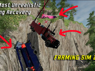 The Most Unrealistic Towing Recovery Ever! 3 Trucks in Farming Simulator 22