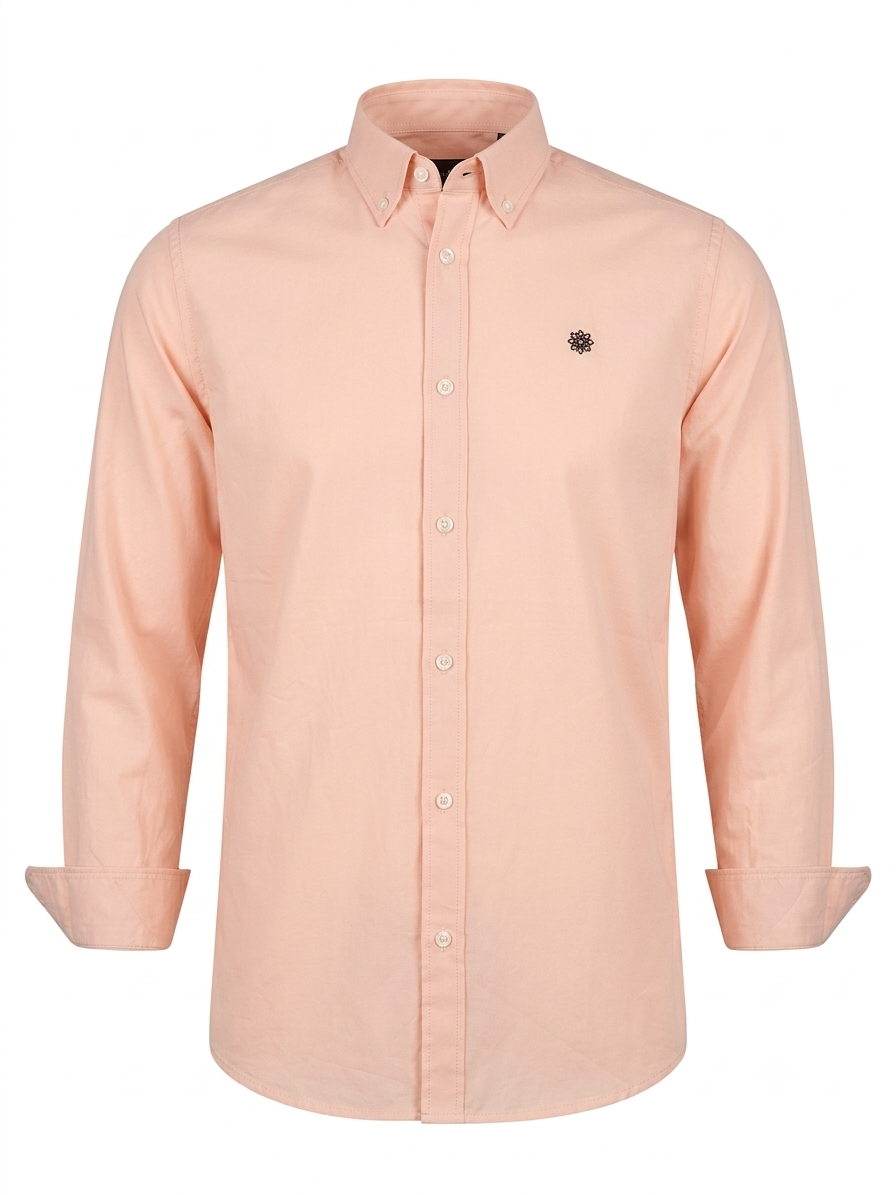 Peach Orange Formal Collar Shirt