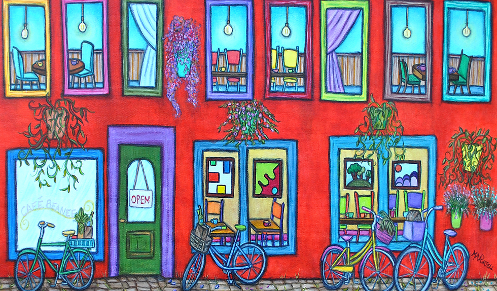 the pit stop 12x24 acrylic on canvas