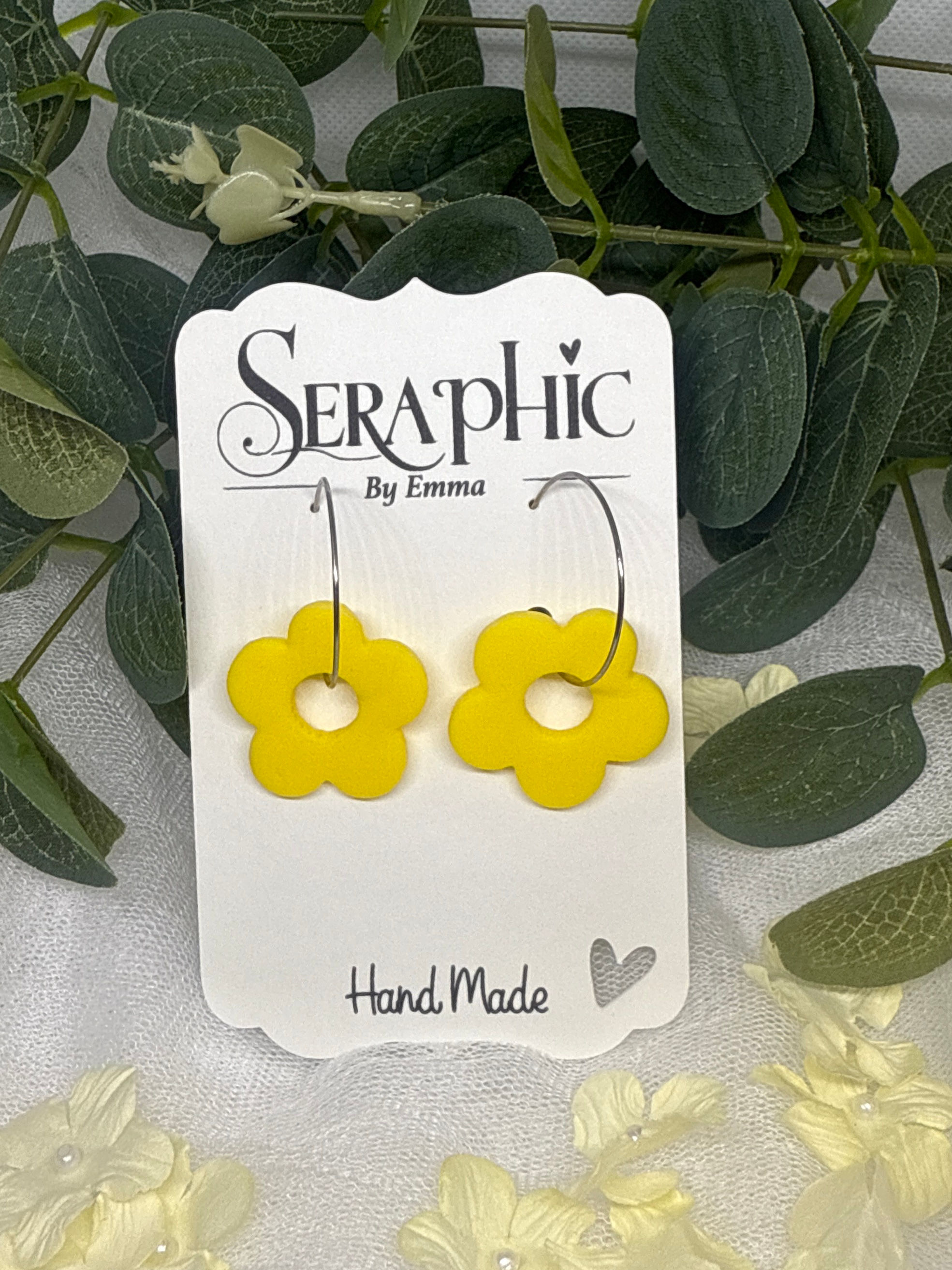 Yellow Flower Earrings  