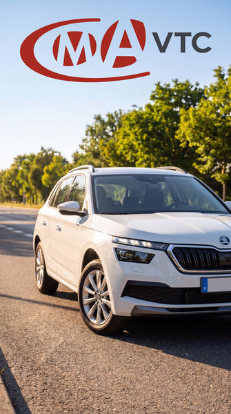 Skoda kamiq automatique double commande pour examen pratique VTC Rennes CMA