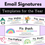 Thumbnail: Email Signature Templates Year Long Tech Entirely Editable Holiday Seasonal