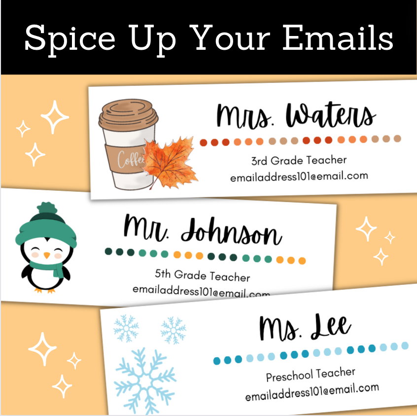 Thumbnail: Email Signature Templates Year Long Tech Entirely Editable Holiday Seasonal
