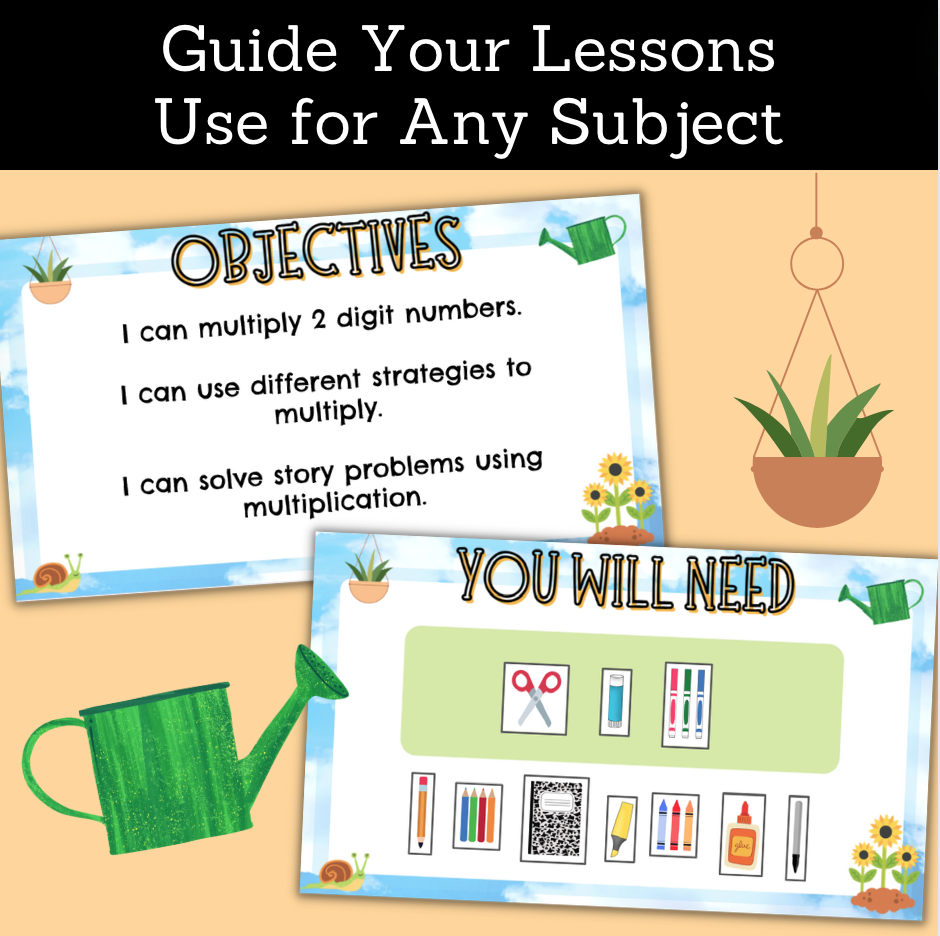Thumbnail: May End of Year Garden Colorful Google Slides Templates Centers Morning Meeting