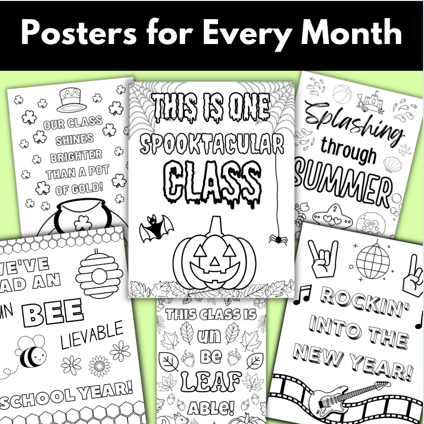 Thumbnail: Year Long Collaborative Class Murals Poster Decor and Bulletin Board Dispay