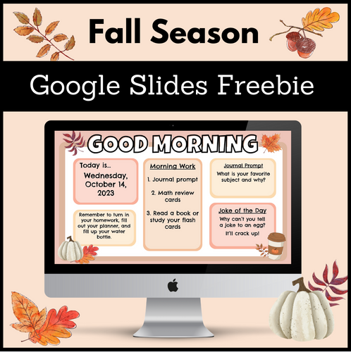 Fall Google Slides Templates Agenda Centers Morning Meetings Pumpkin ...