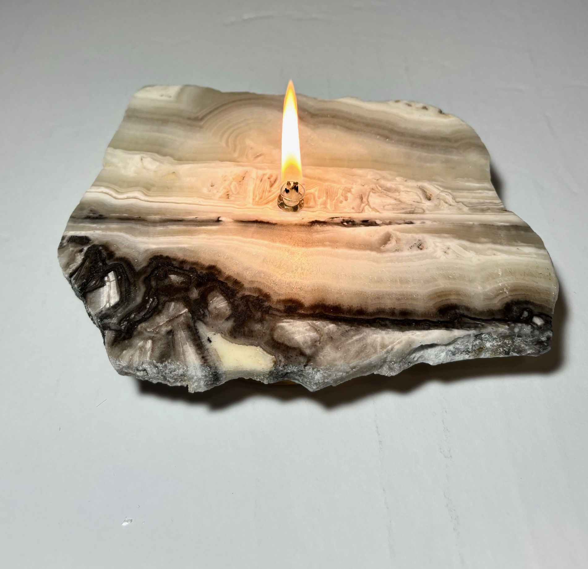 Onyx Stone Oil-Burning Candle