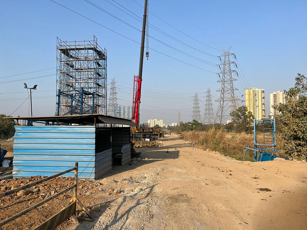 Bullet Train site near thane, view from Shilgaon, Dombivli.