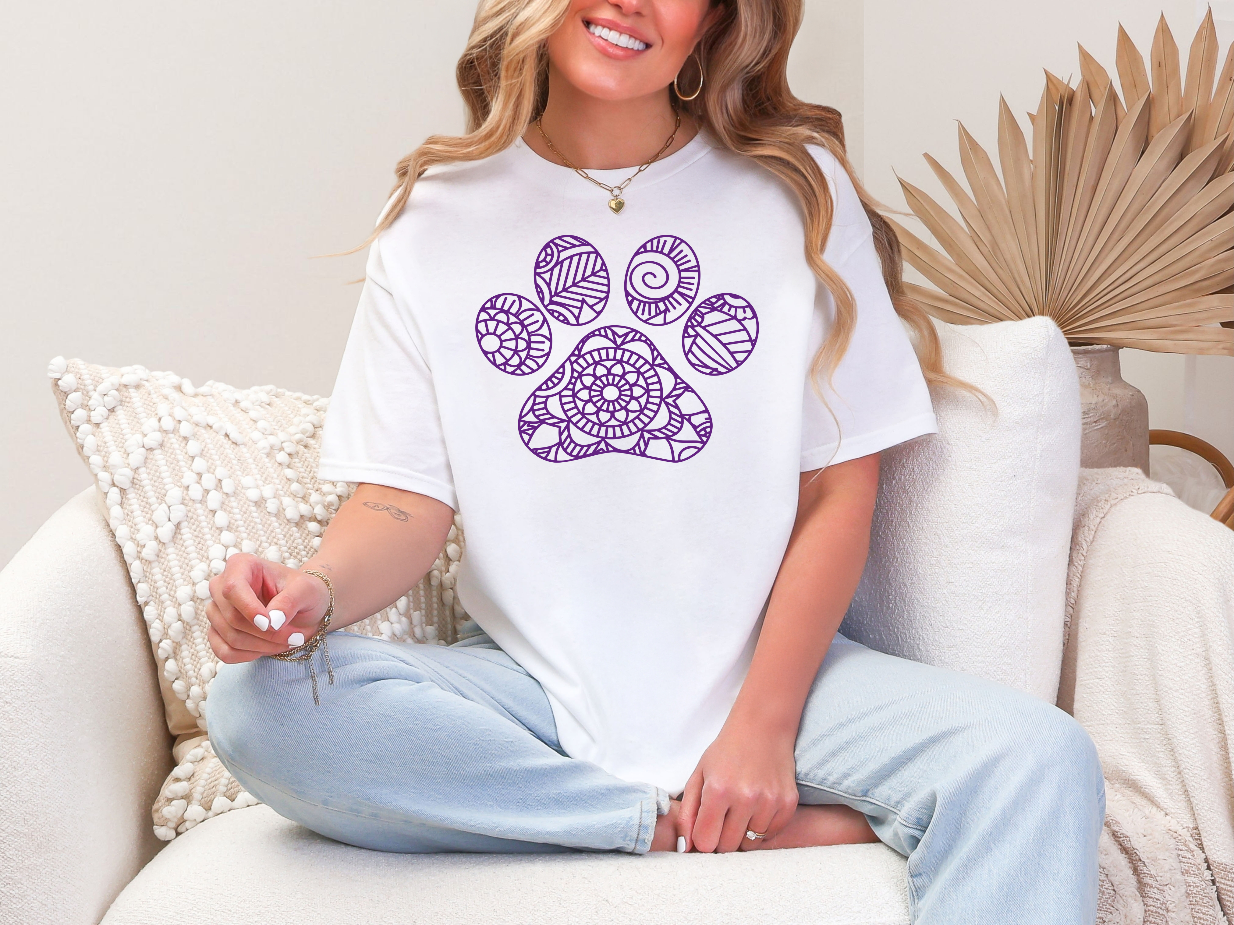 Mandala Paw Print - Purple