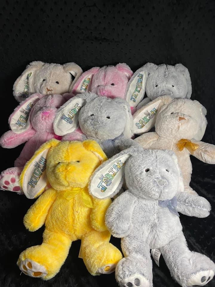 13" STUFFED PLUSH BUNNIES