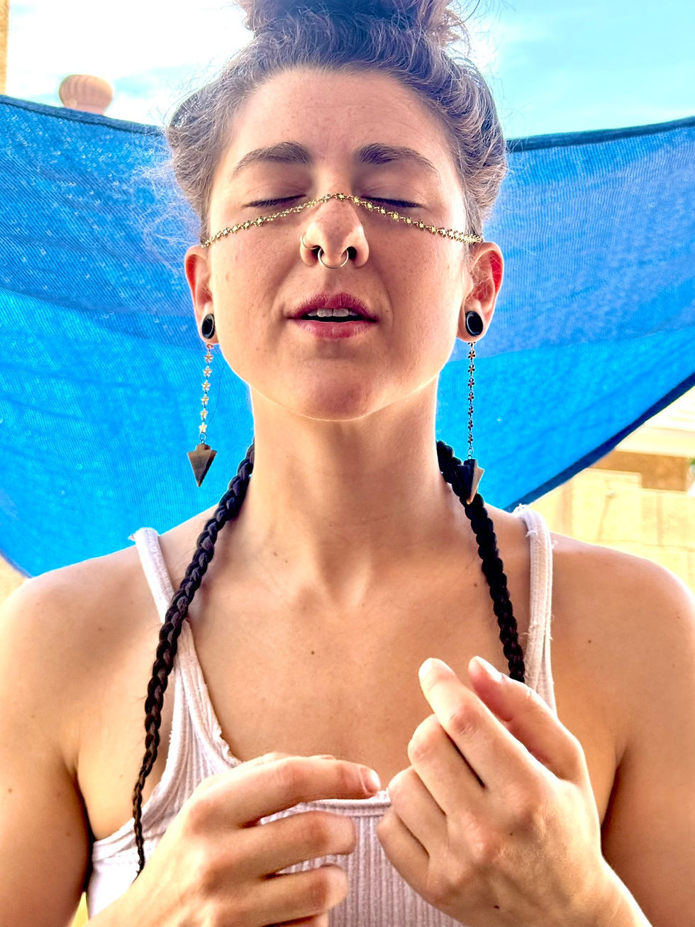 Flower Face Chain Green