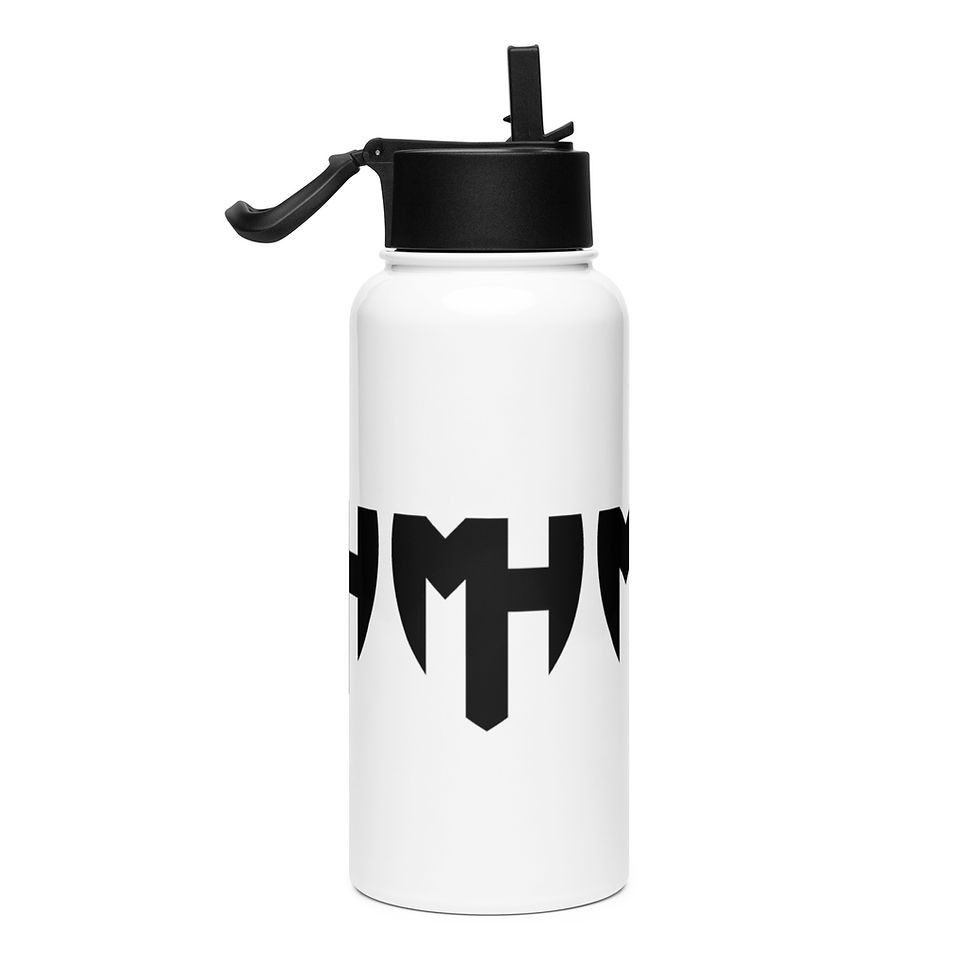 Thumbnail: MH Stainless Steel Water Bottle With Straw