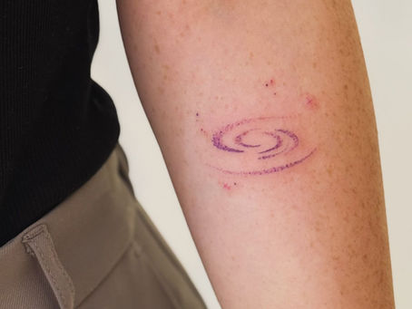 Cosmic dust tattoo