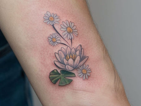 Water lily tattoo