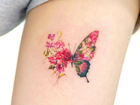 🦋 蝶と花のタトゥー: 美しさと変容の象徴 🌸[ソウル弘大タトゥー(韓国)]