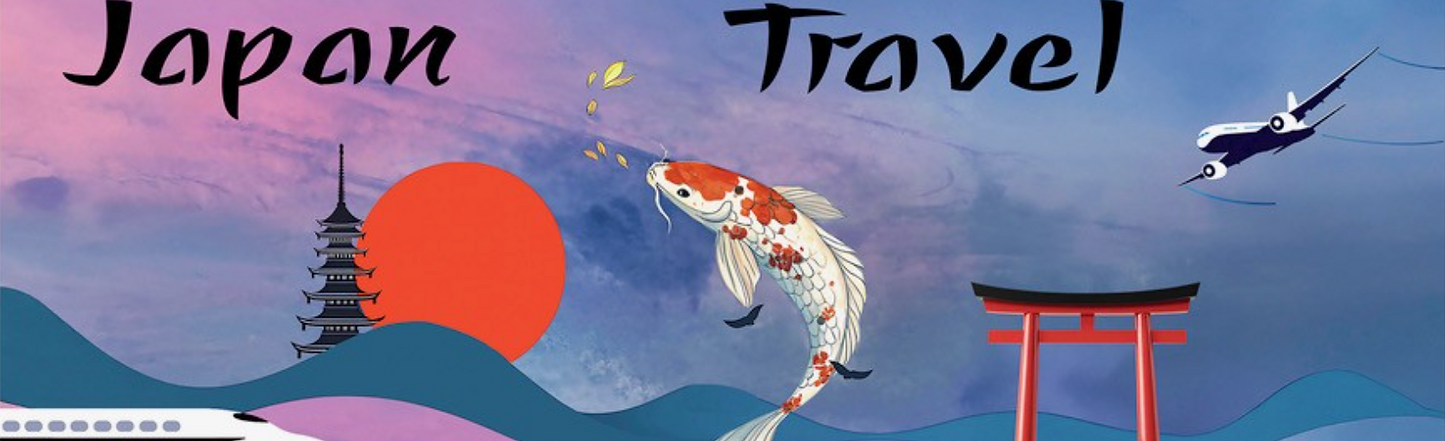 Bannière de voyage au Japon pour KoiWaters.com