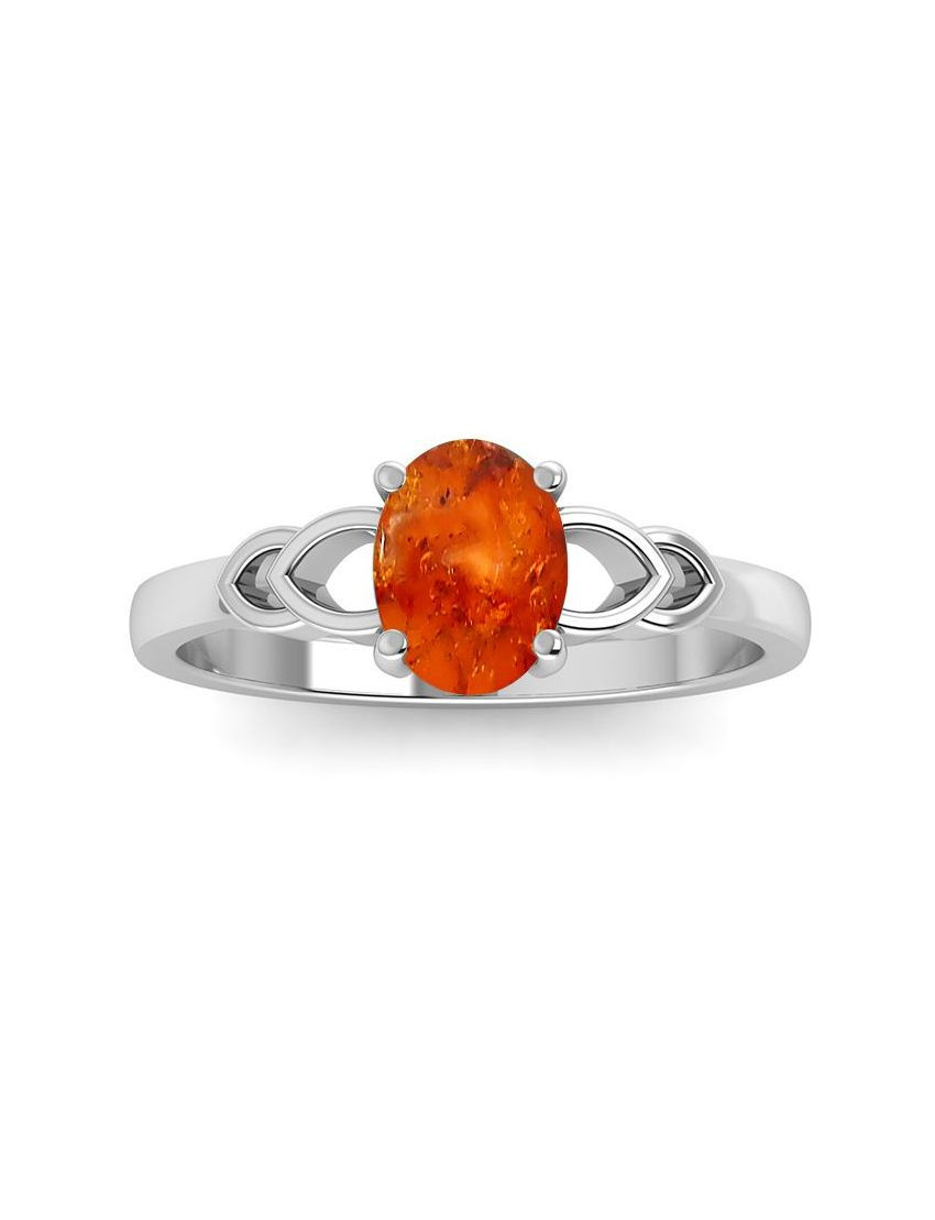 Thumbnail: Amber Ring in 925 Silver