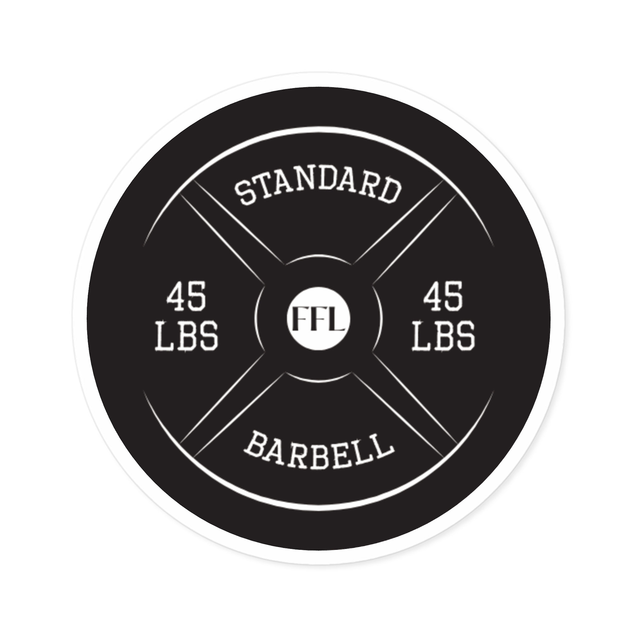 45lb Barbell Plate Sticker - Functional Fitness Lifestyle