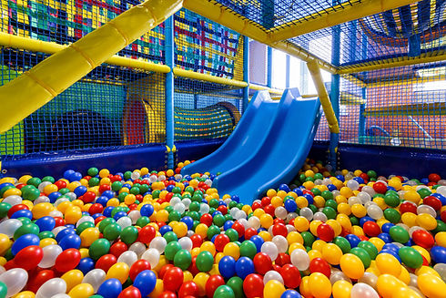 Modern children playground indoor. Insid